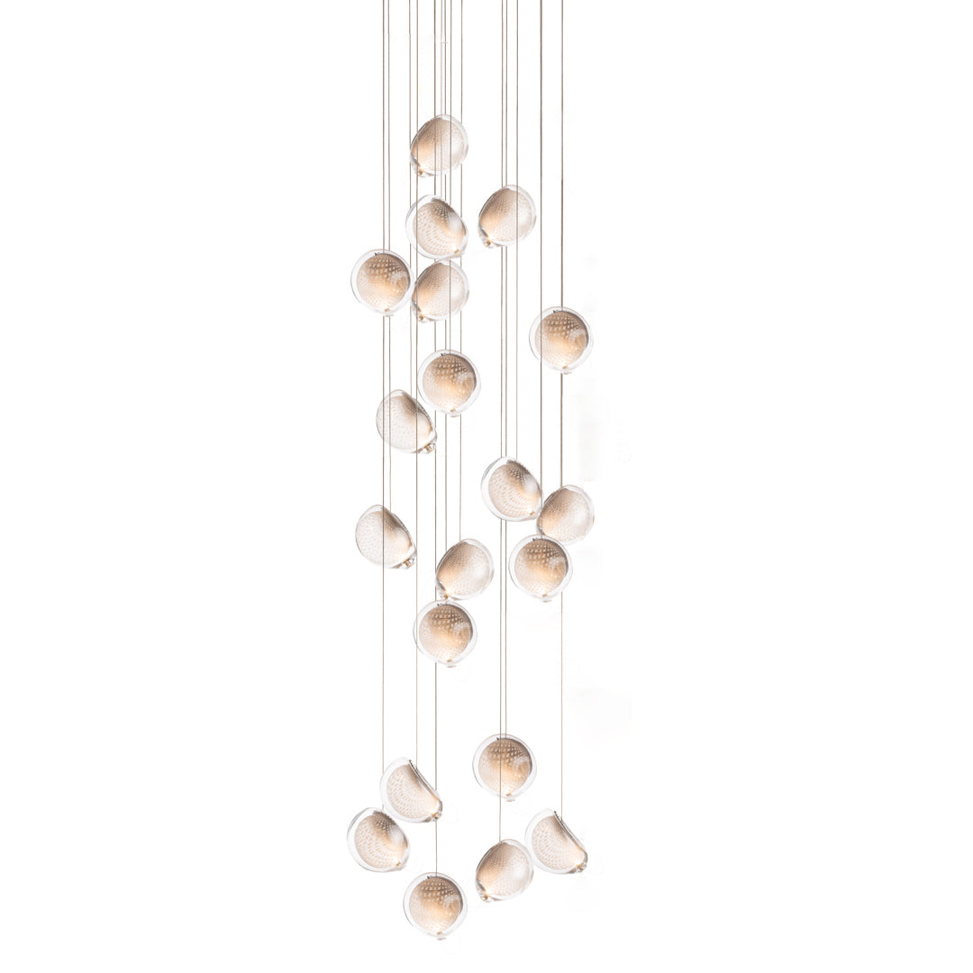 White and Clear Glass Pendant Light