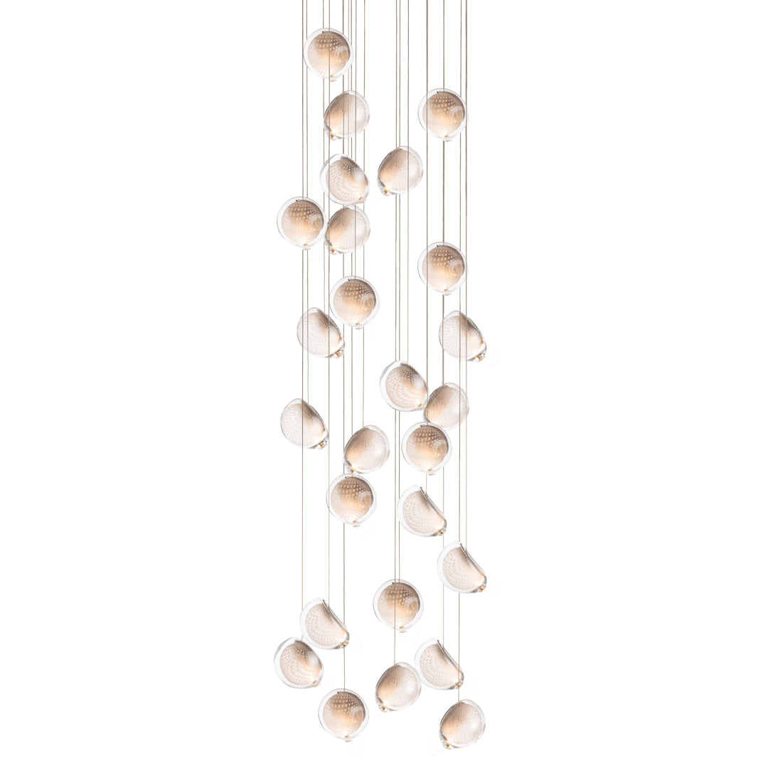 White and Clear Glass Pendant Light