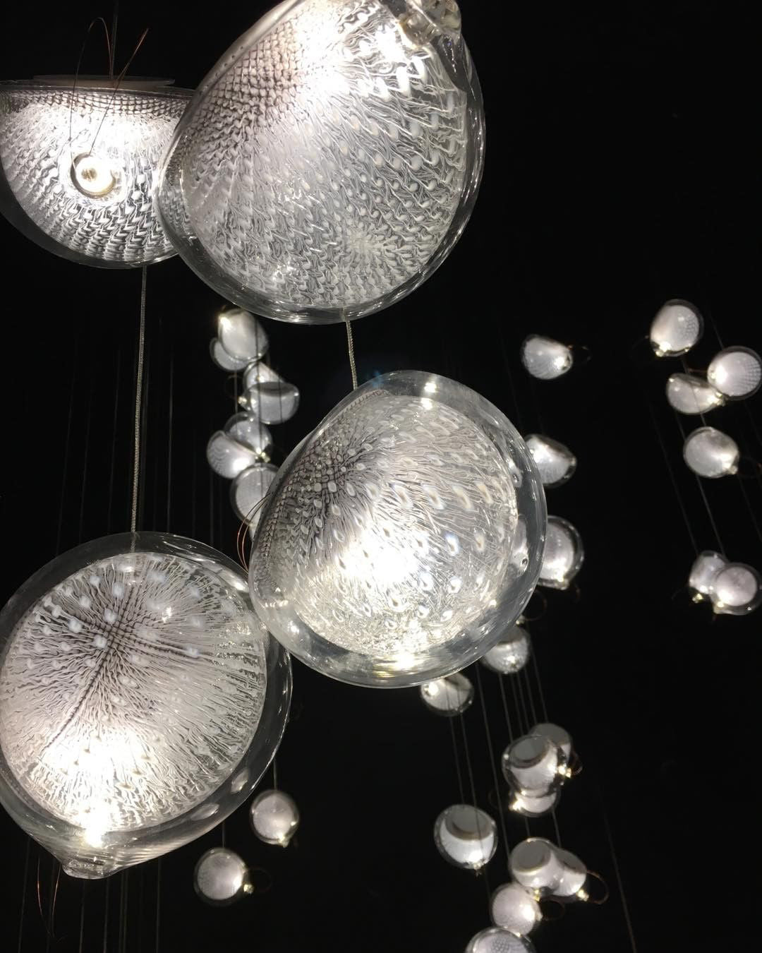 White and Clear Glass Pendant Light