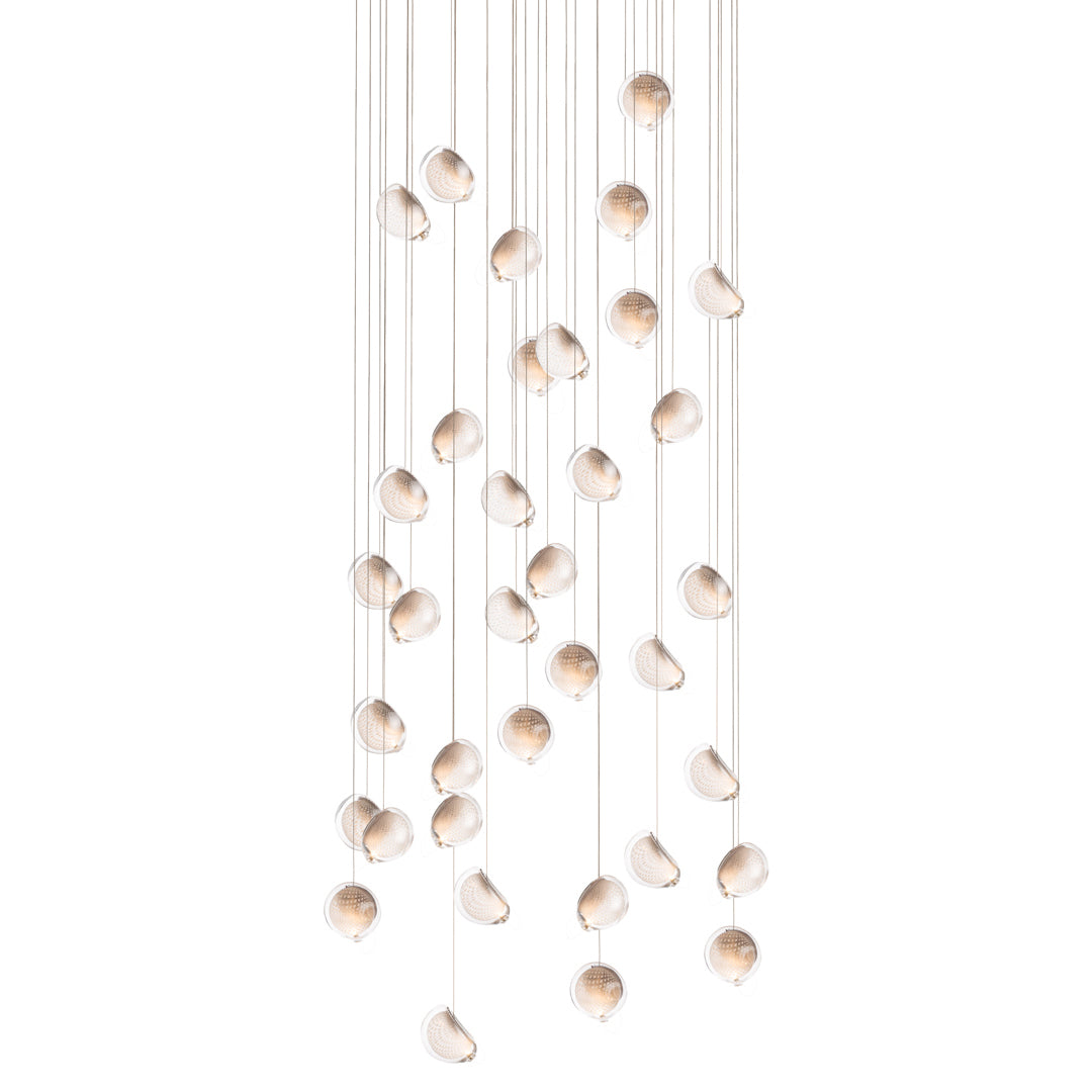 White and Clear Glass Pendant Light
