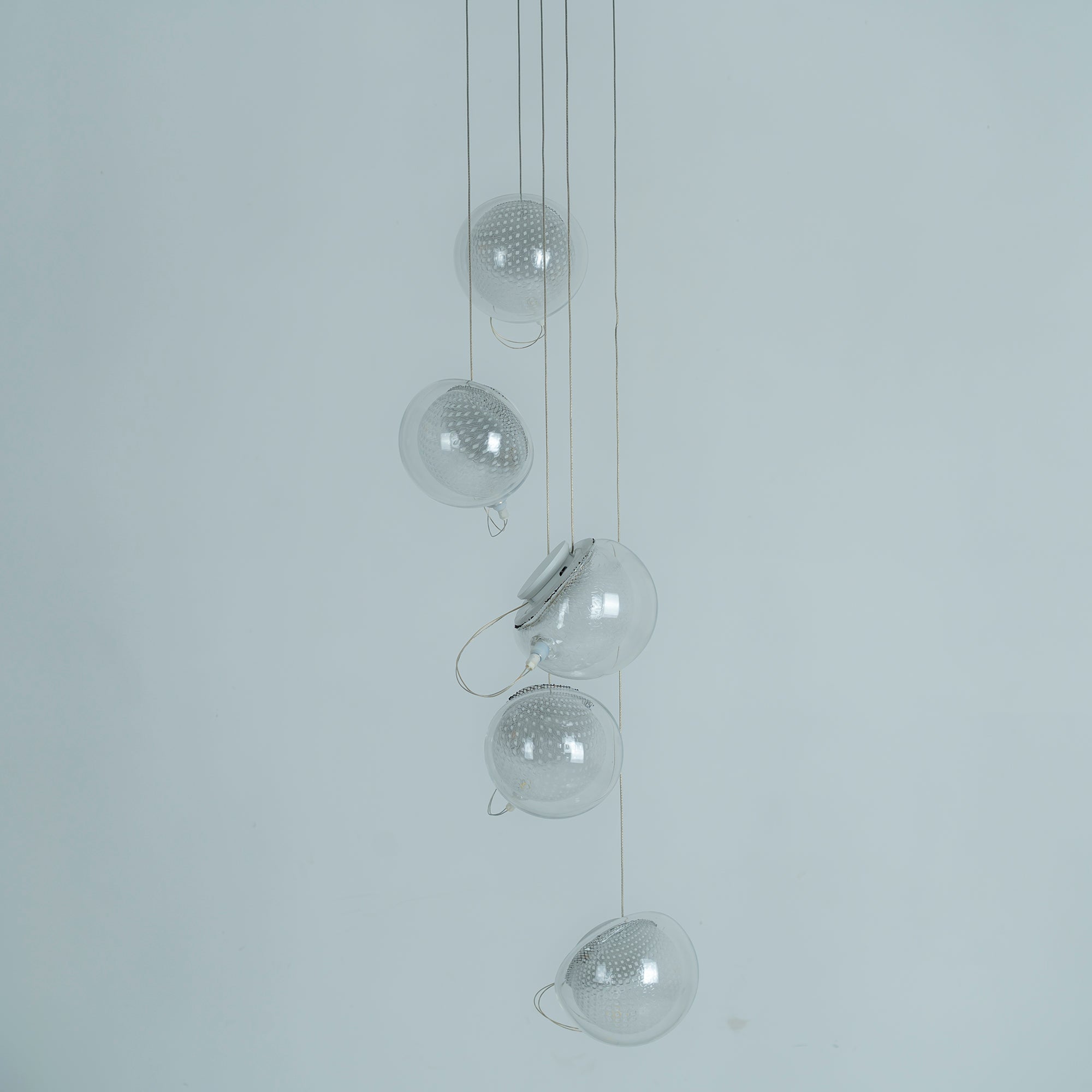 White and Clear Glass Pendant Light