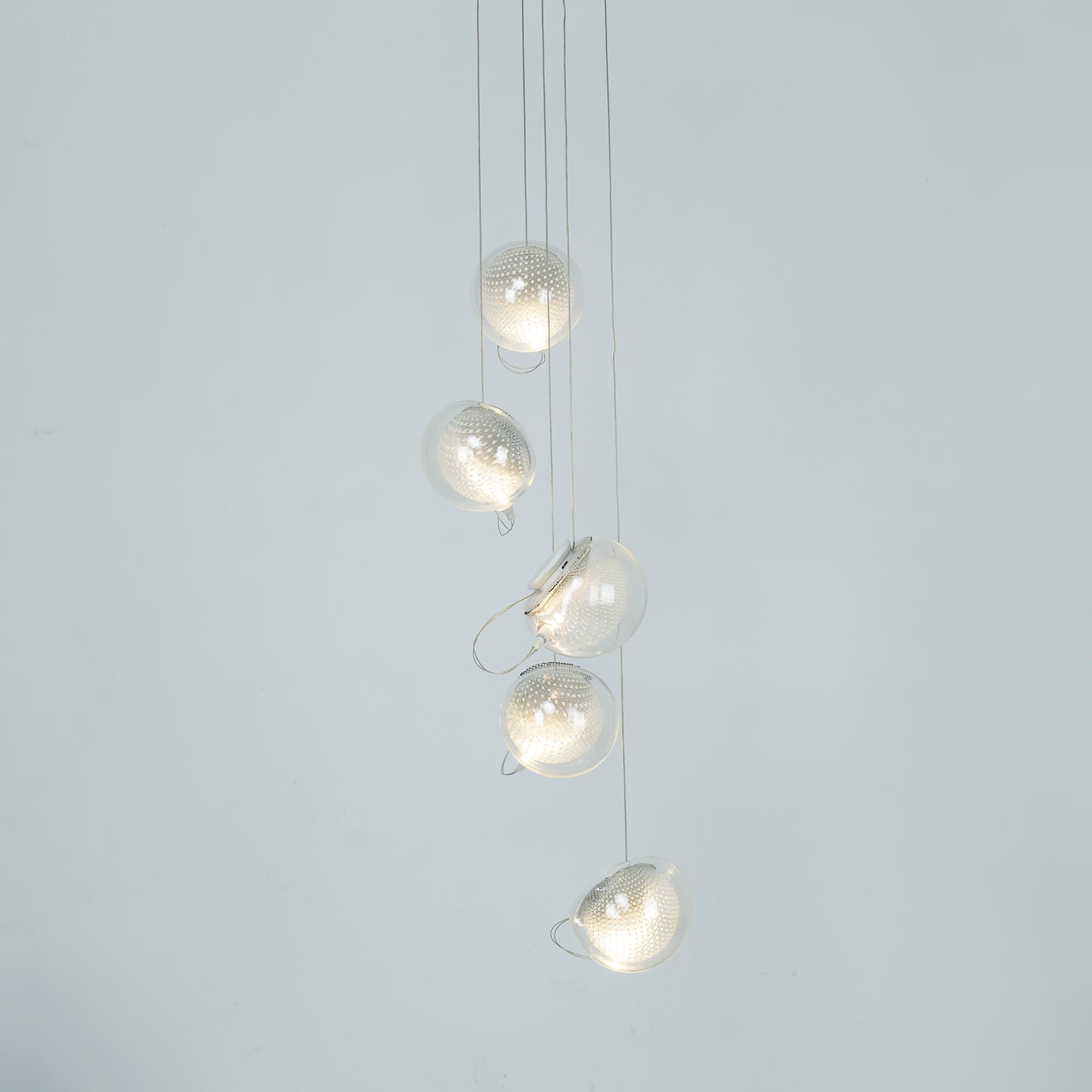 White and Clear Glass Pendant Light