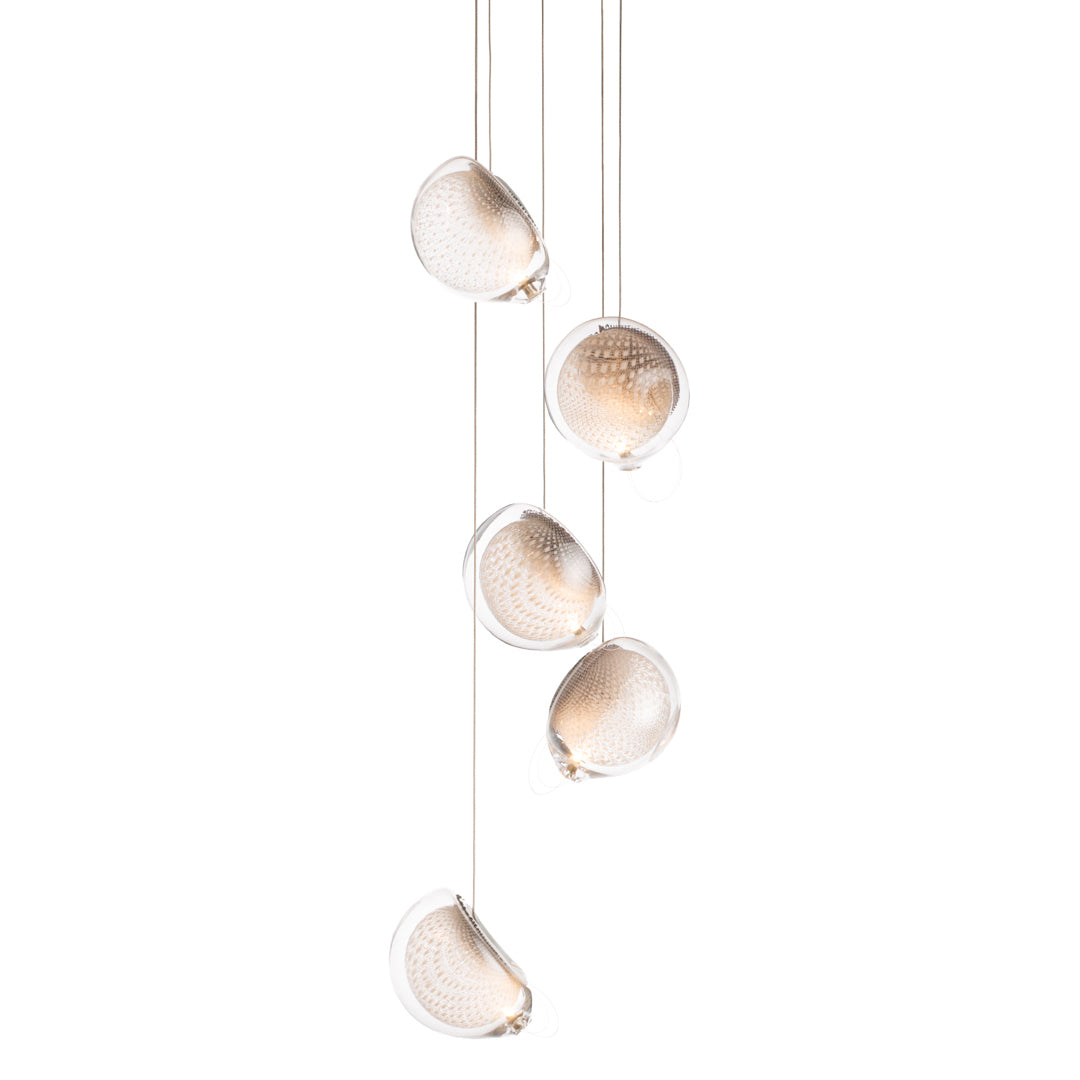 White and Clear Glass Pendant Light