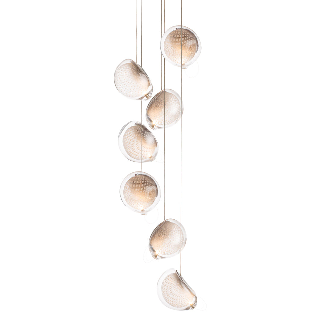 White and Clear Glass Pendant Light