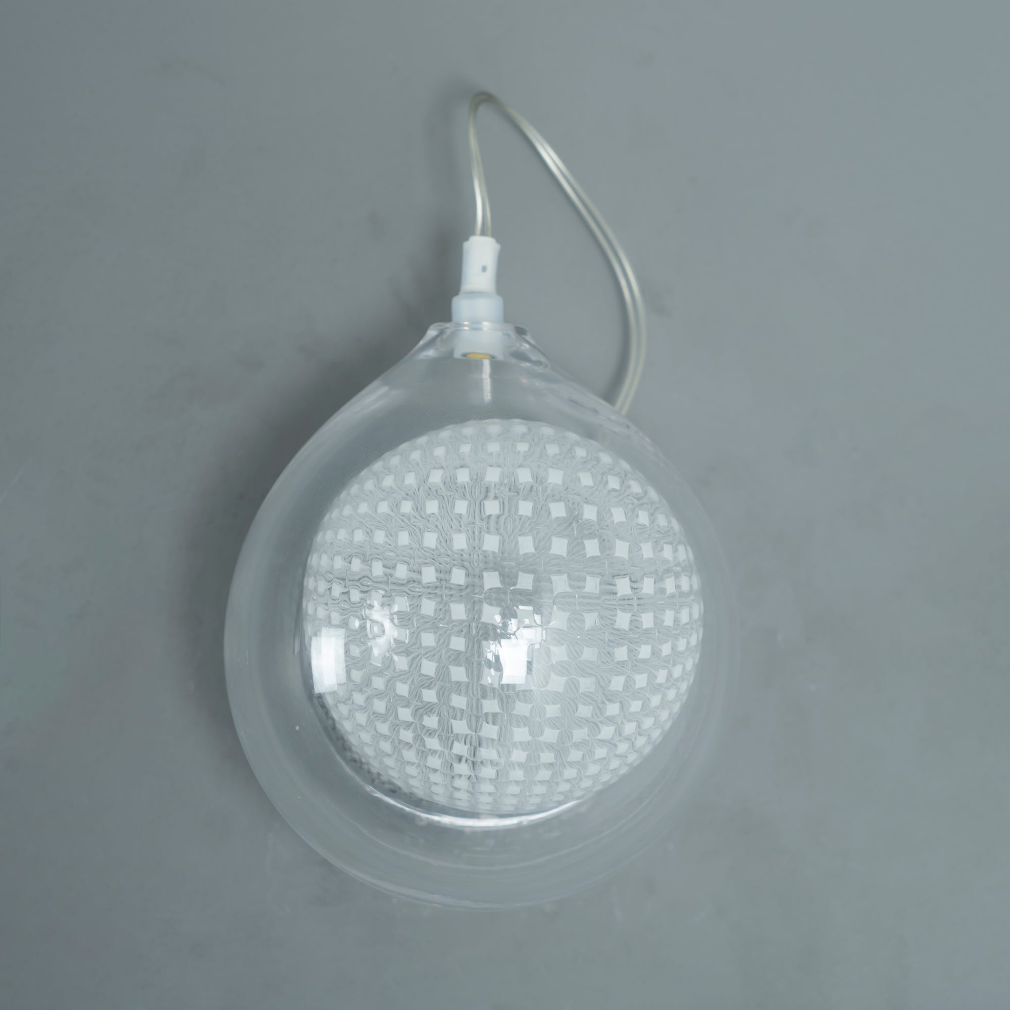 Applique murale en verre blanc-transparent