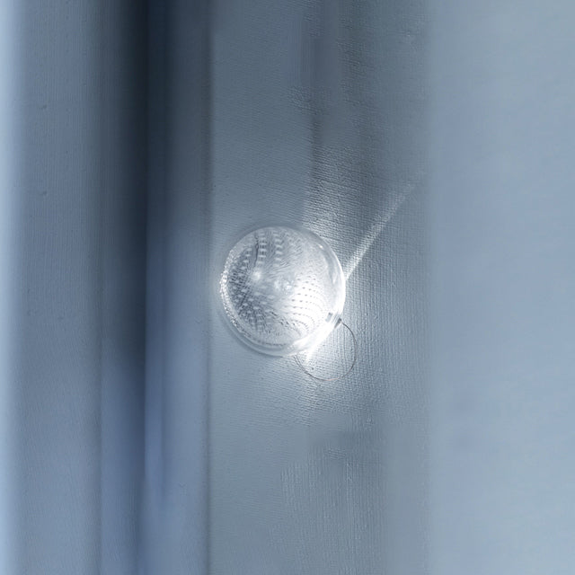 Applique murale en verre blanc-transparent