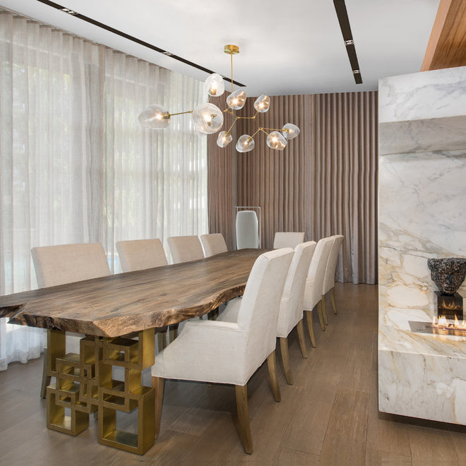 Branch Glass Bubble Chandeliers.