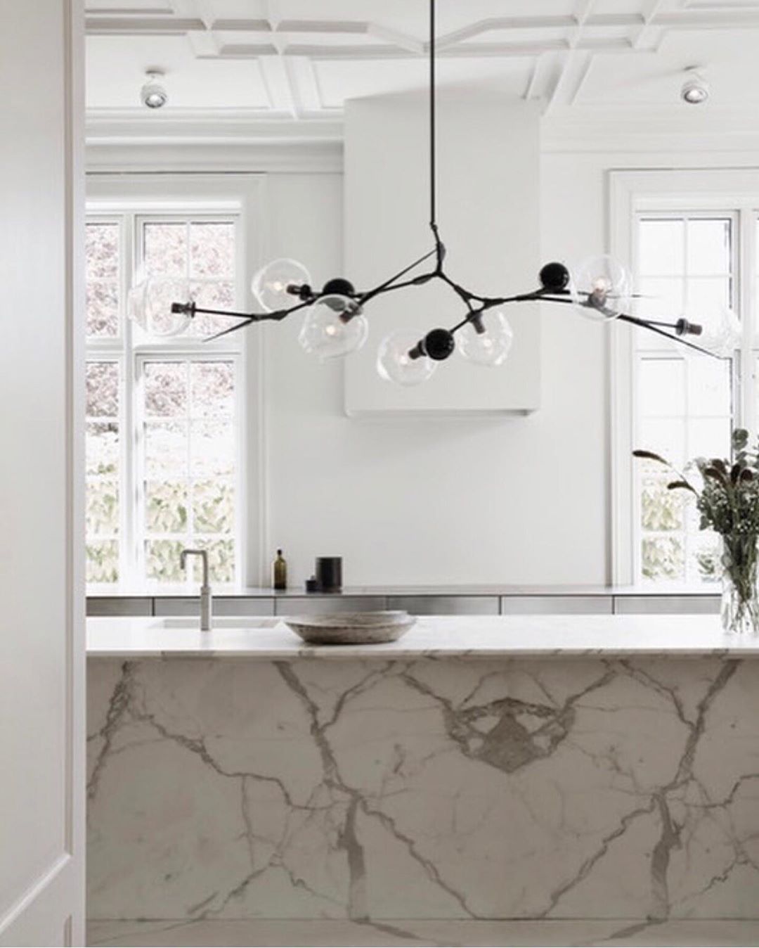 Branch Glass Bubble Chandeliers.