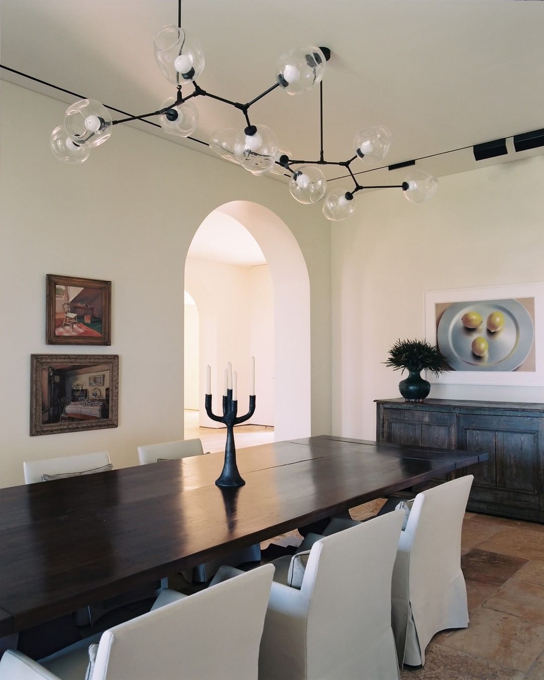 Branch Glass Bubble Chandeliers.