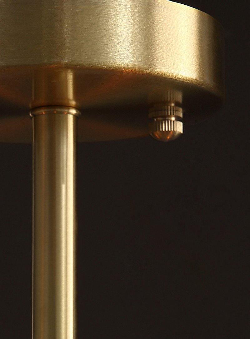 Brass Chandelier With Clear Glass Rods Shade