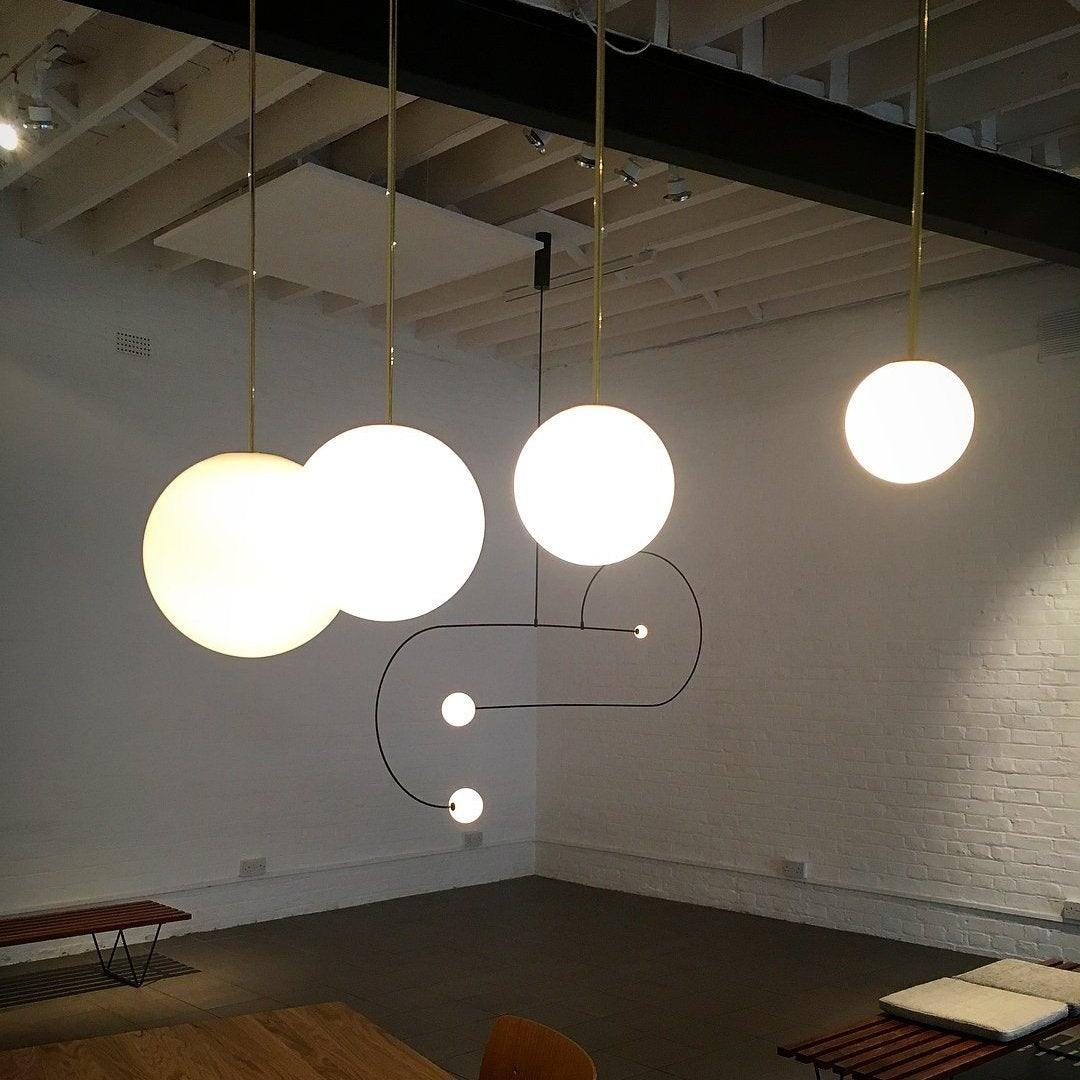 Brass architectural collection pendants