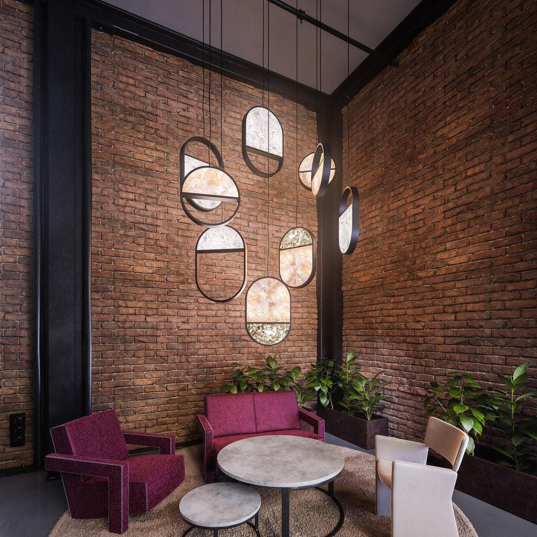 Geometrische Pendelleuchte