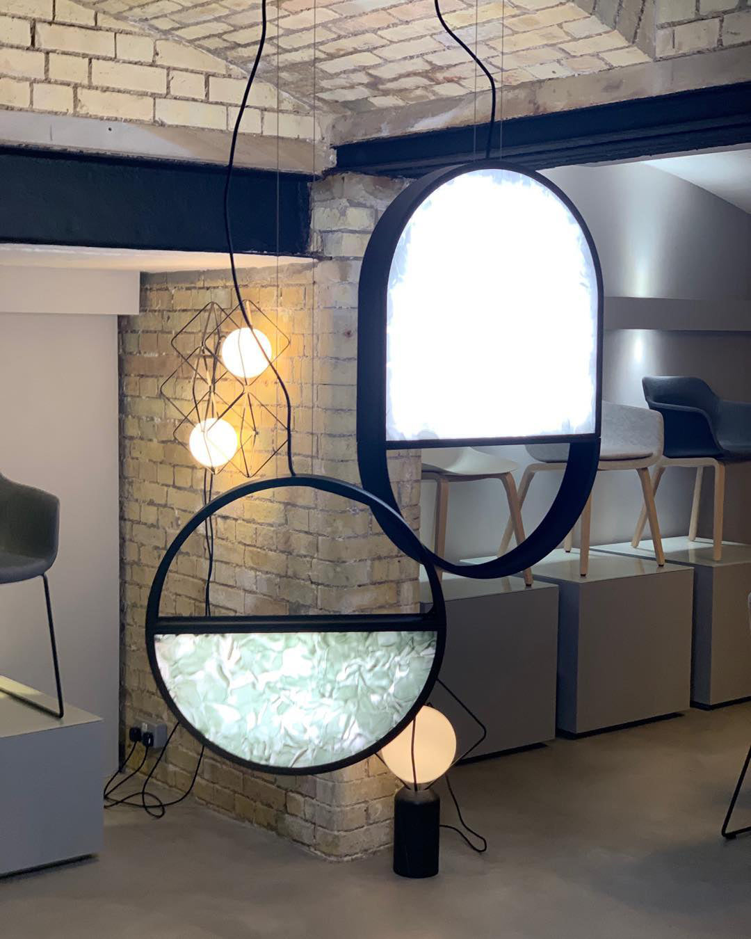 Geometrische Pendelleuchte