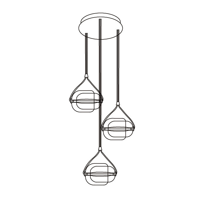 Lampe à suspension capsule