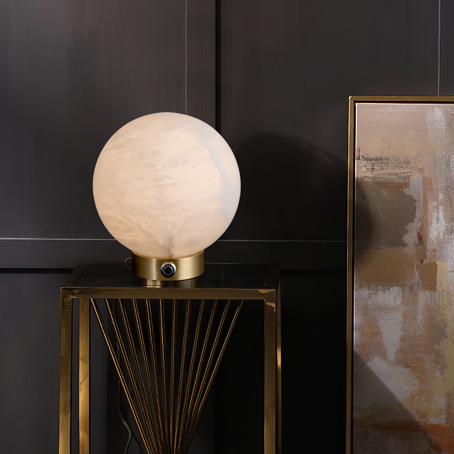 Carrara-Tischlampe