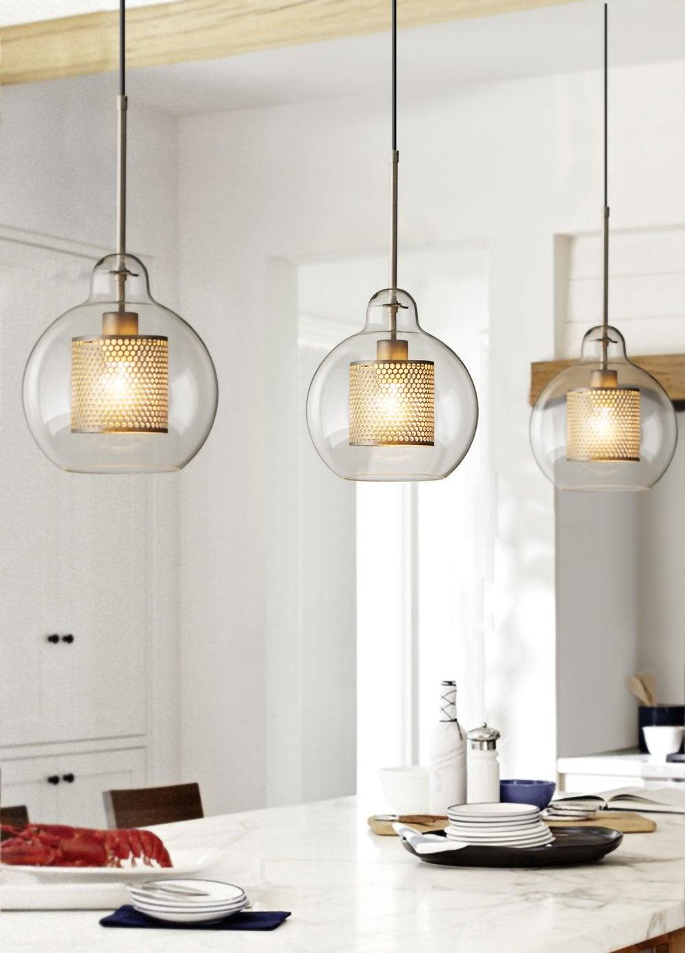 Lampe à suspension en verre Chiswick