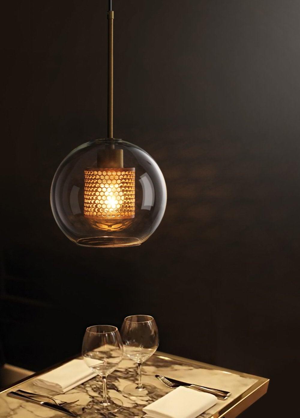 Lampe à suspension en verre Chiswick
