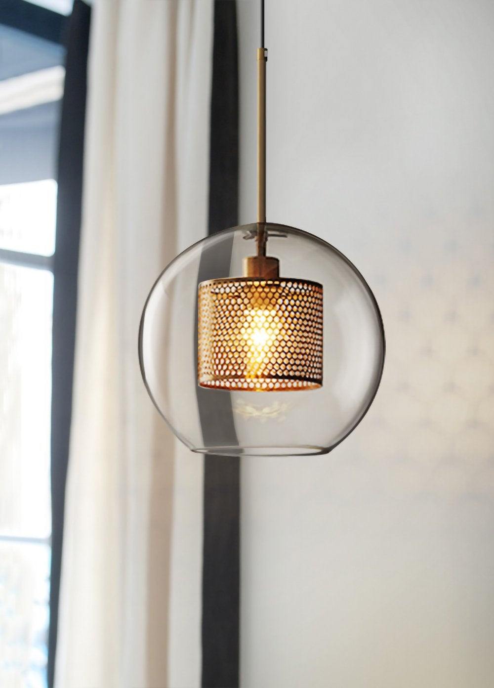 Lampe à suspension en verre Chiswick