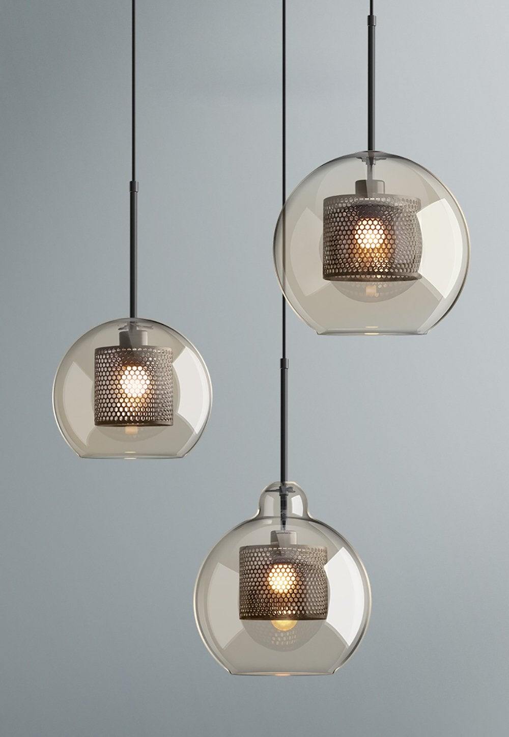 Lampe à suspension en verre Chiswick