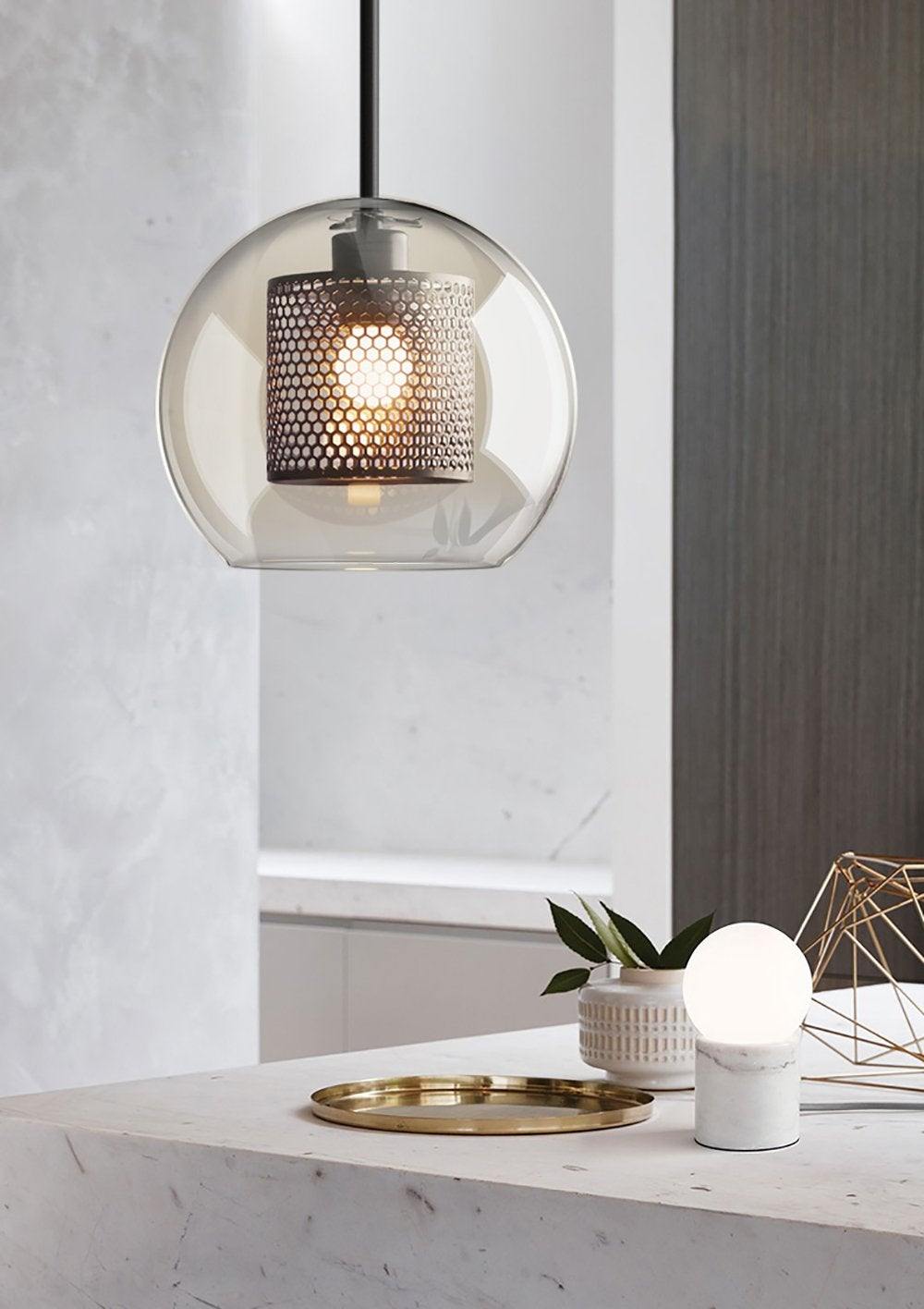 Lampe à suspension en verre Chiswick