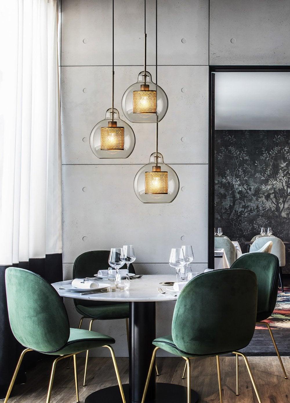 Lampe à suspension en verre Chiswick