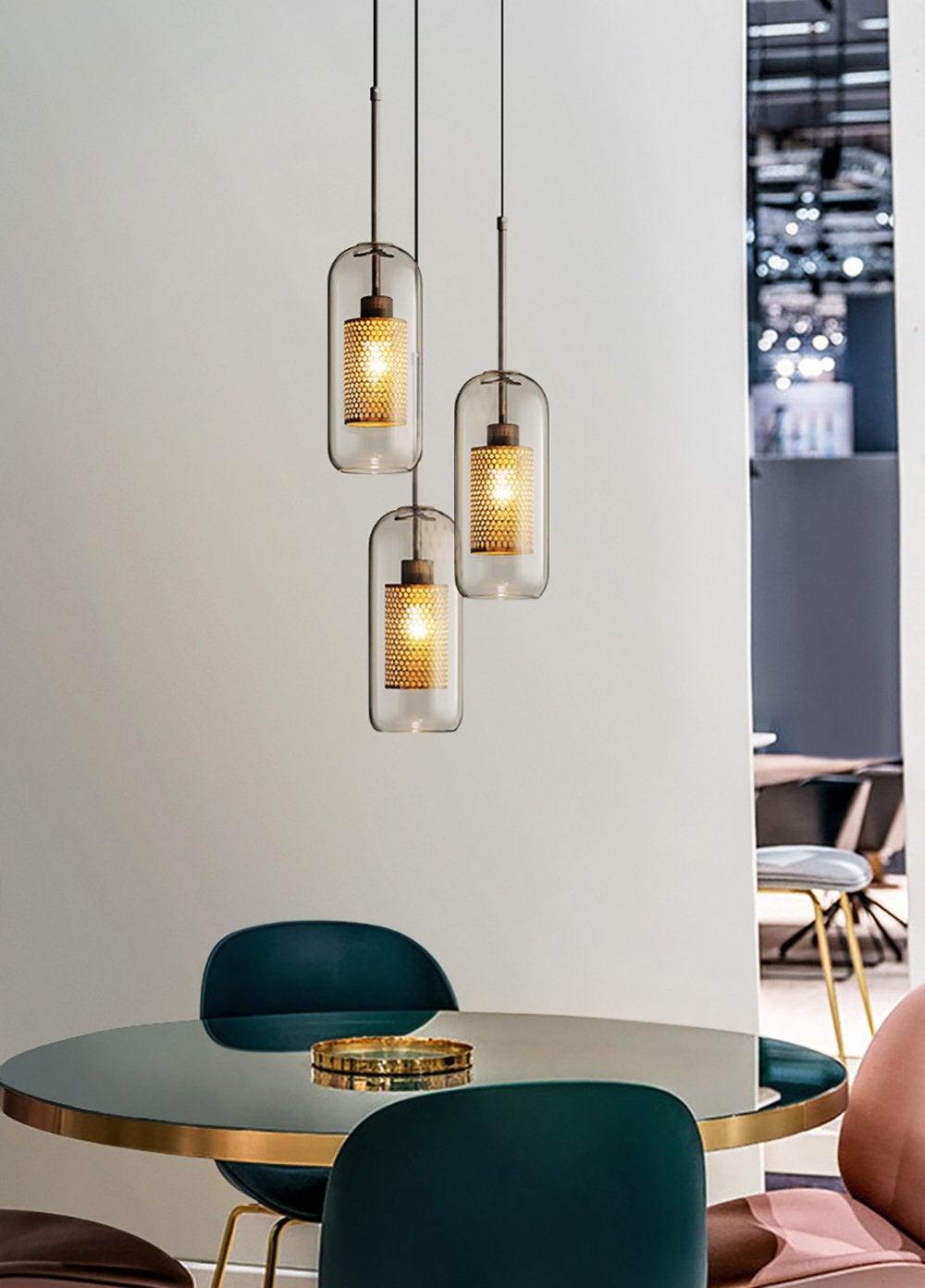 Lampe à suspension en verre Chiswick