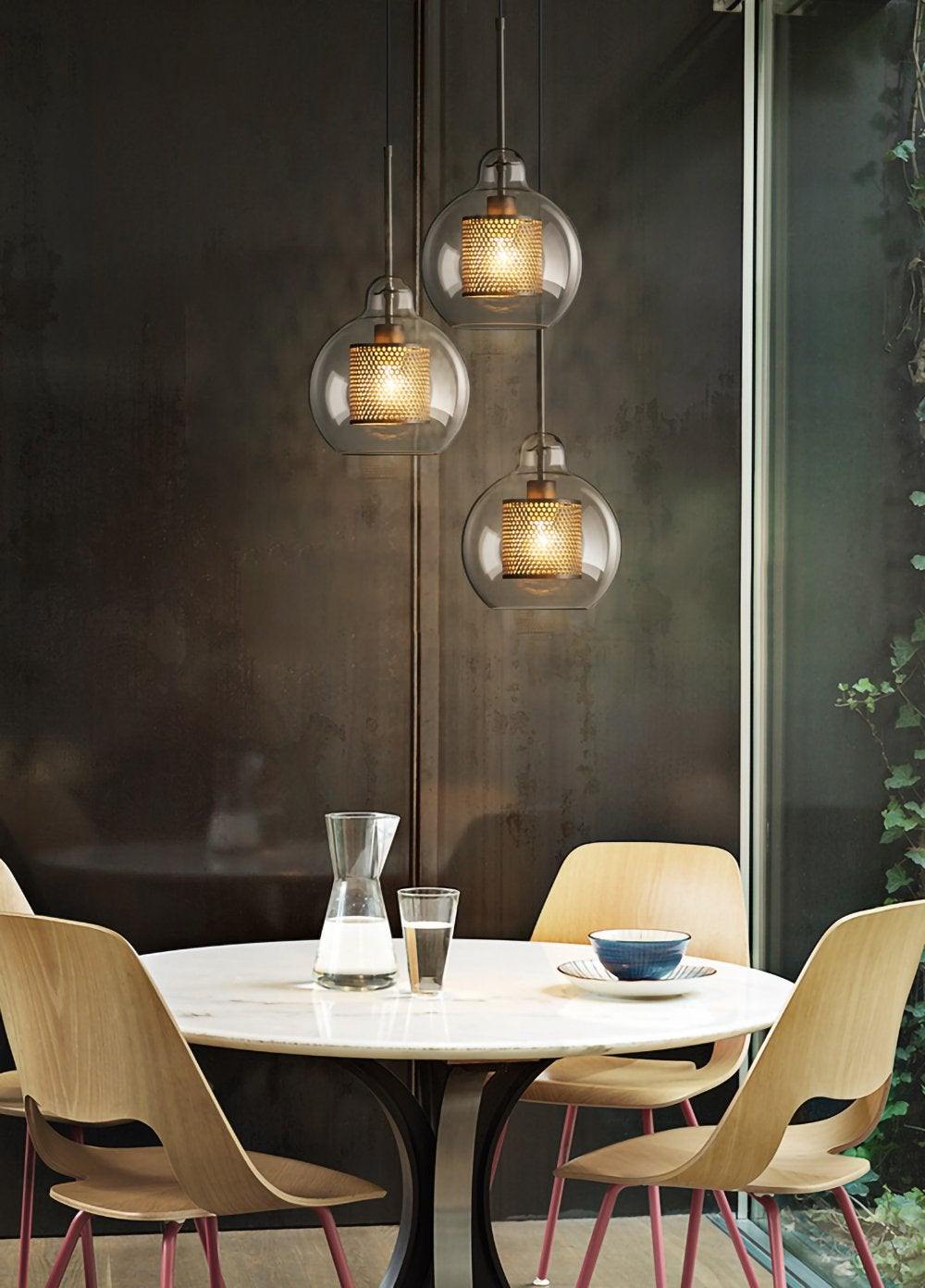 Lampe à suspension en verre Chiswick