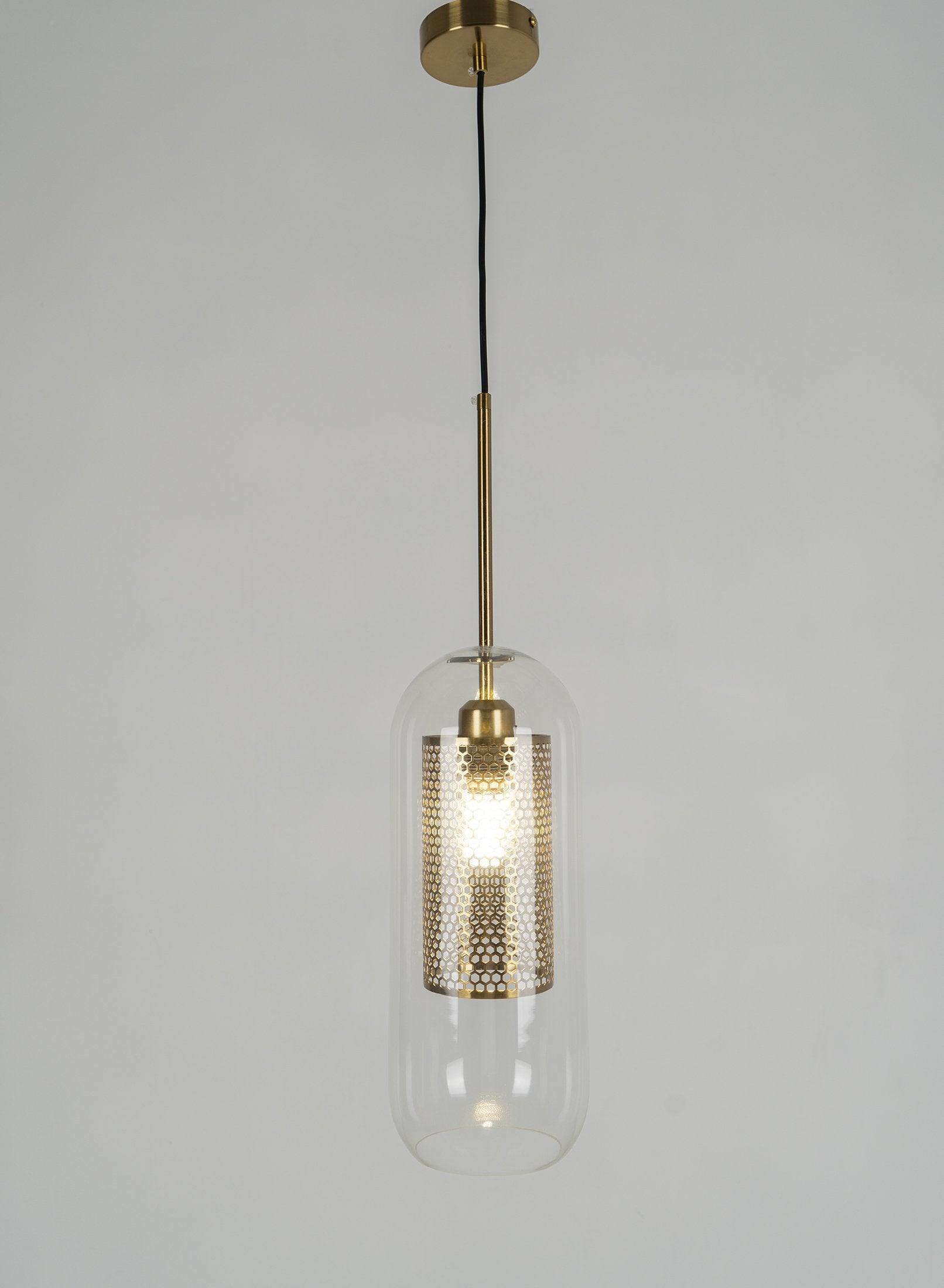 Lampe à suspension en verre Chiswick