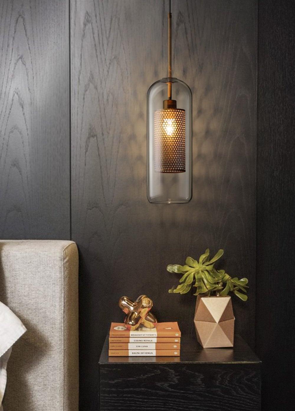 Lampe à suspension en verre Chiswick