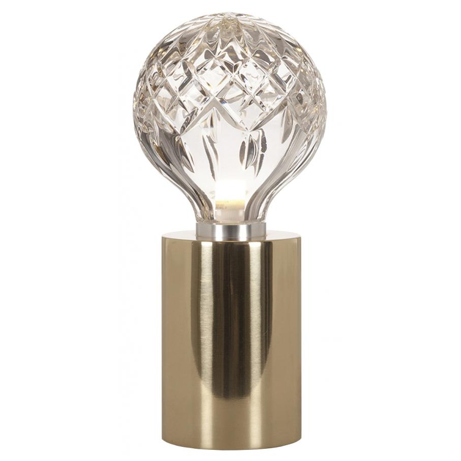 Lámpara de mesa con bombilla de cristal
