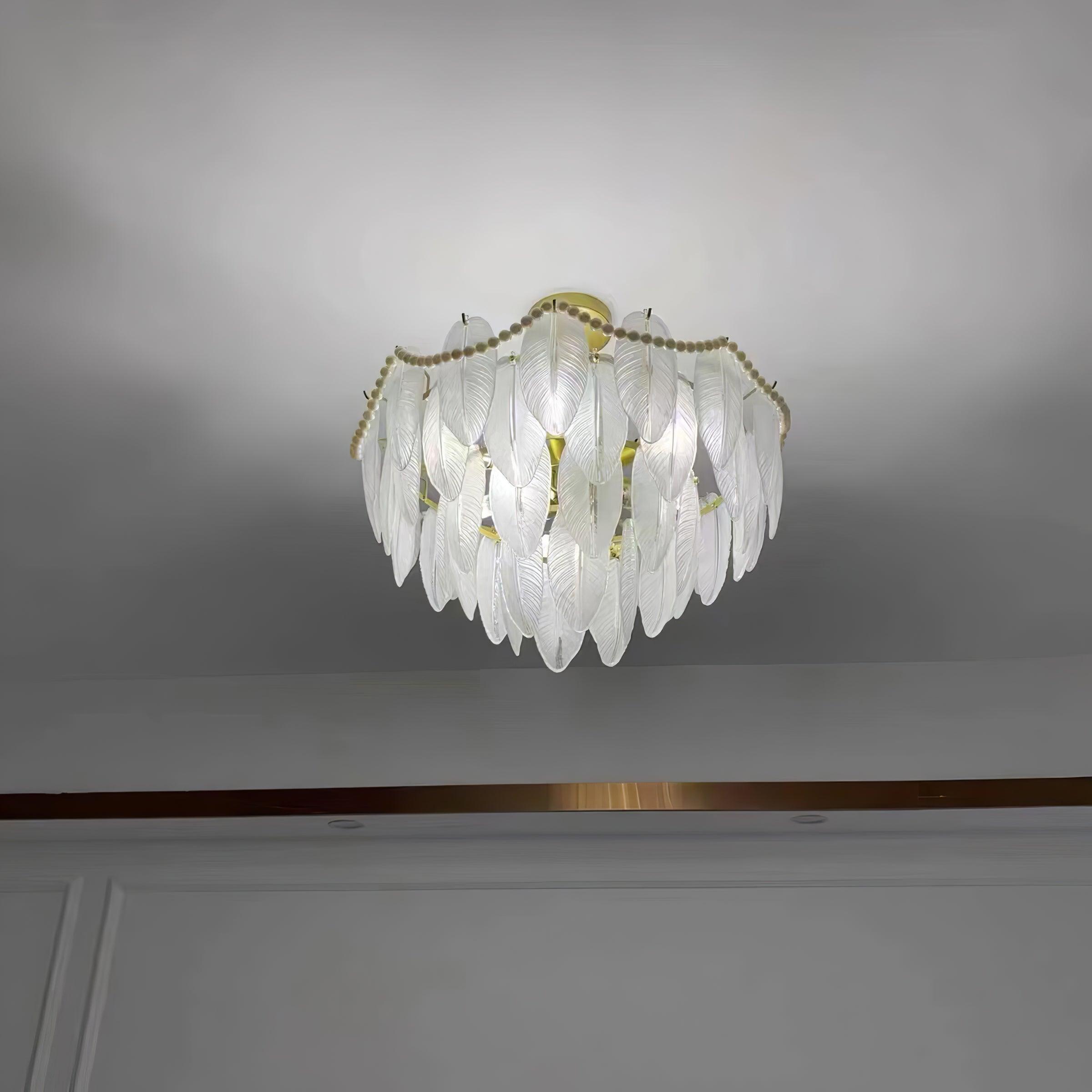 Angel Glass Feather Chandelier - Decormote