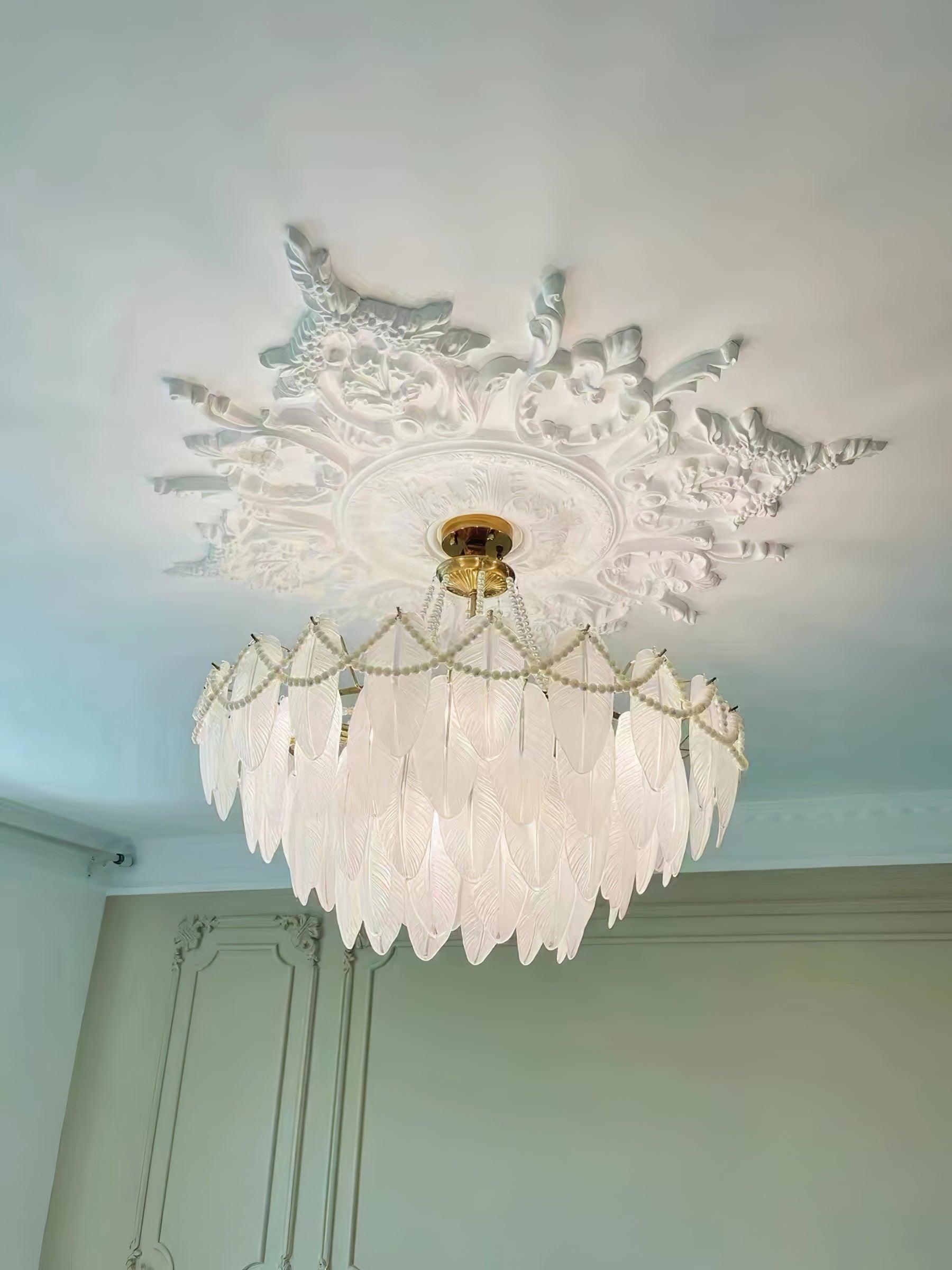 Angel Glass Feather Chandelier - Decormote