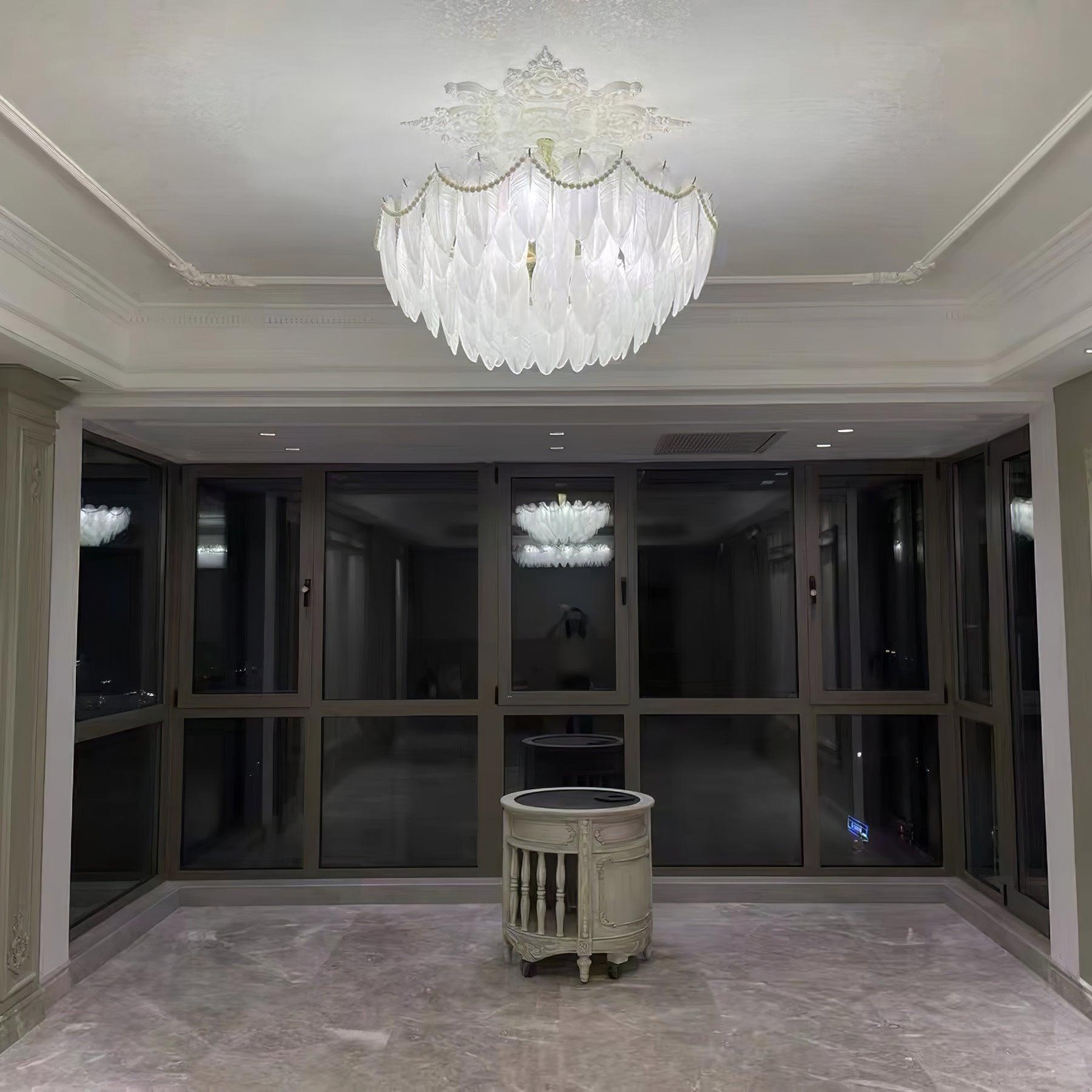 Angel Glass Feather Chandelier - Decormote