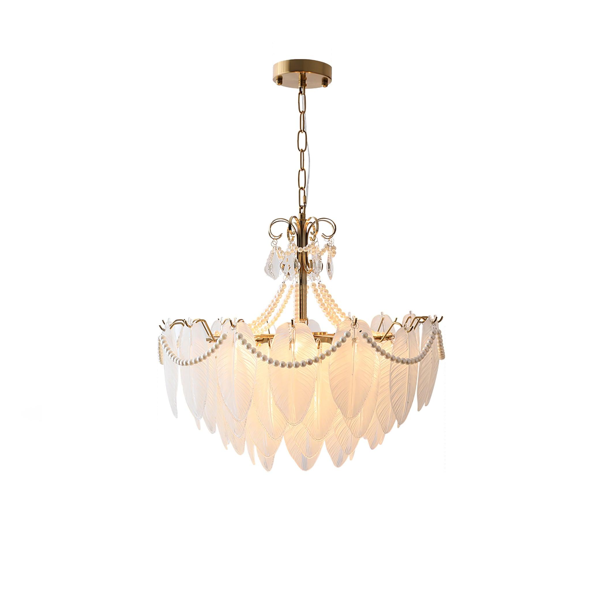 Angel Glass Feather Chandelier - Decormote