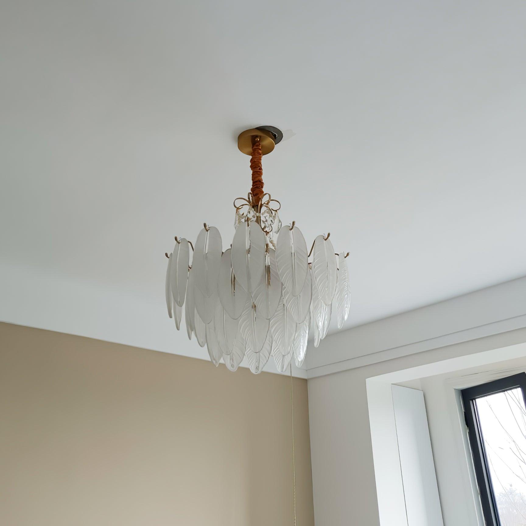Angel Glass Feather Chandelier - Decormote