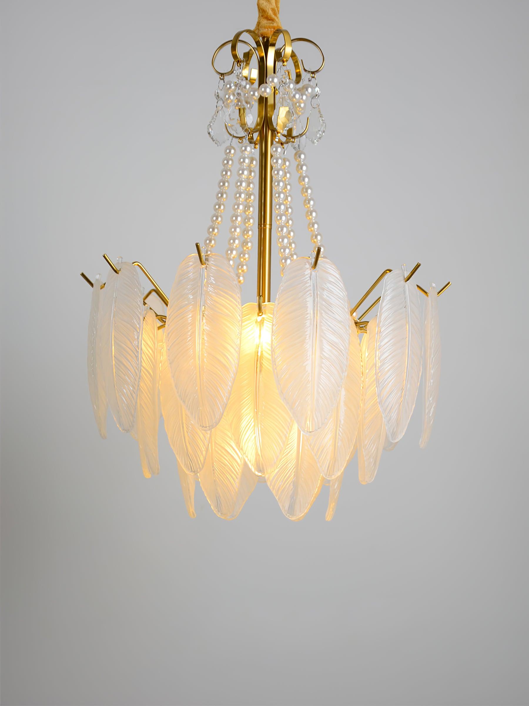 Angel Glass Feather Chandelier - Decormote