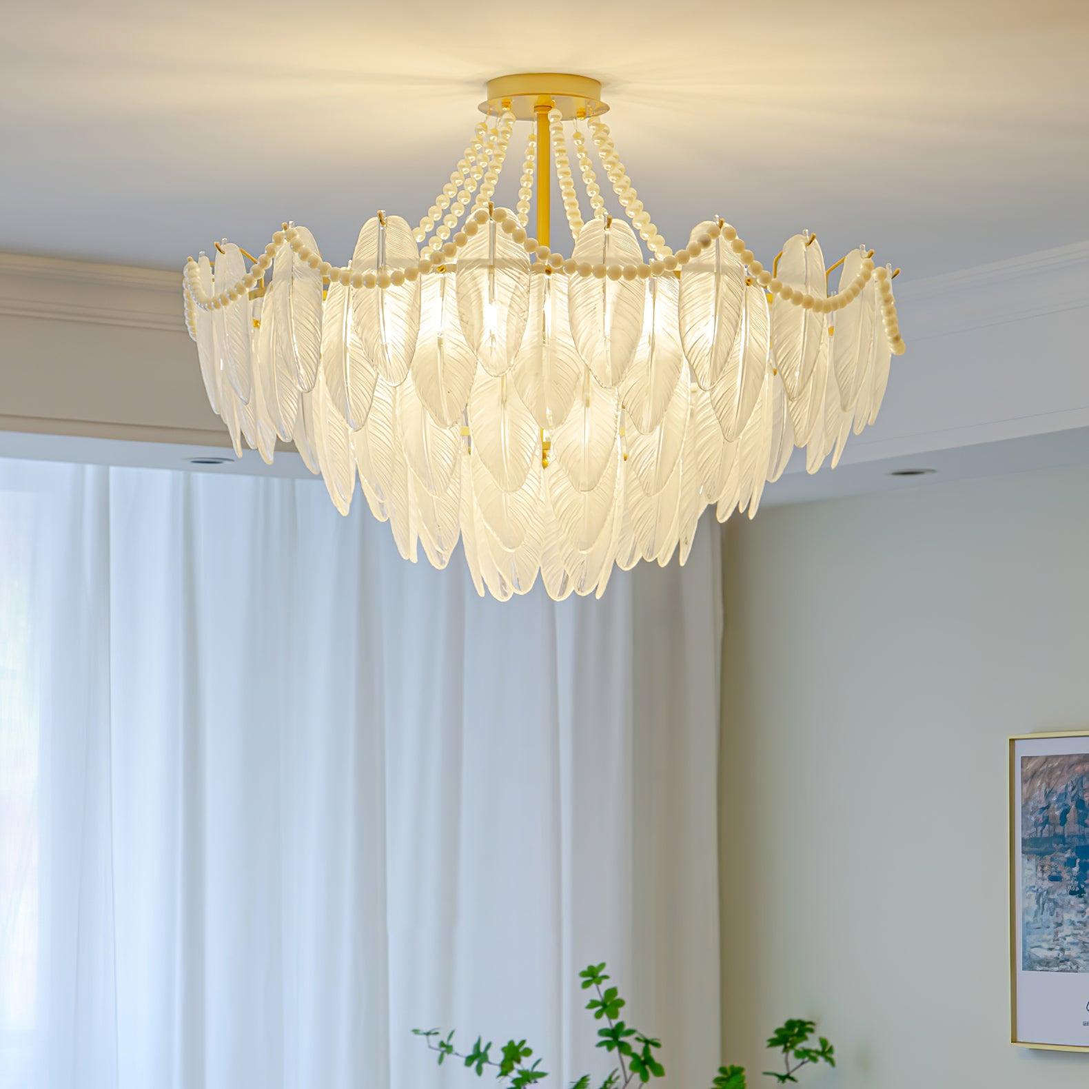 Crystal Feather Chandeliers - Decormote