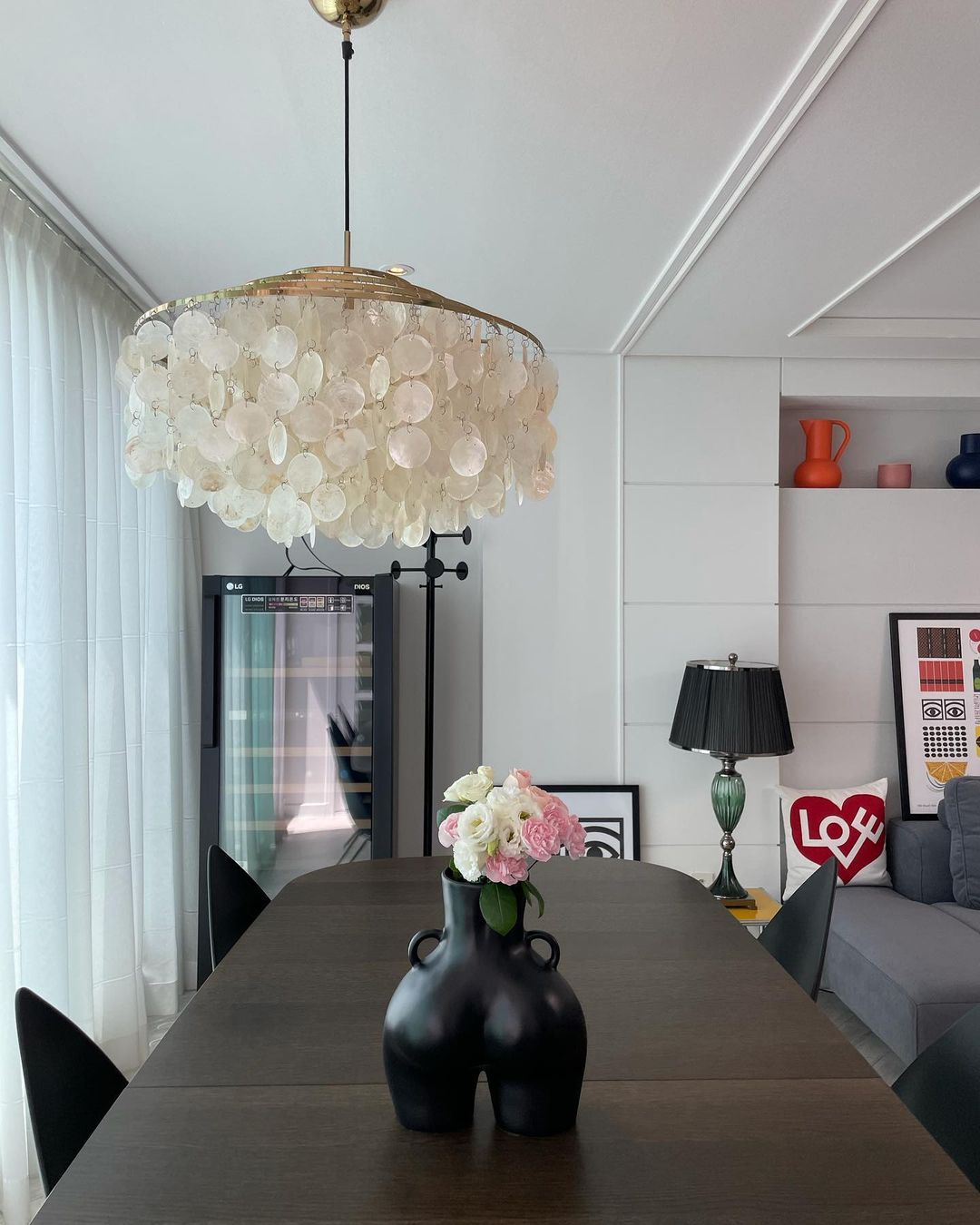 Candelabro de concha redonda