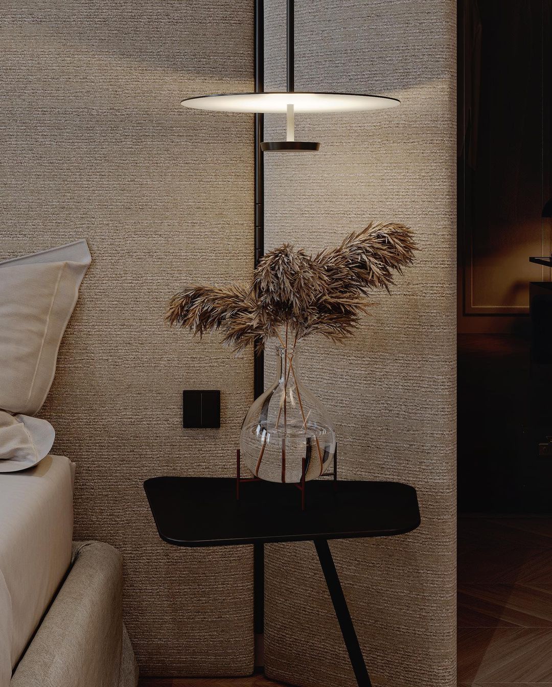 Lampe à suspension plate
