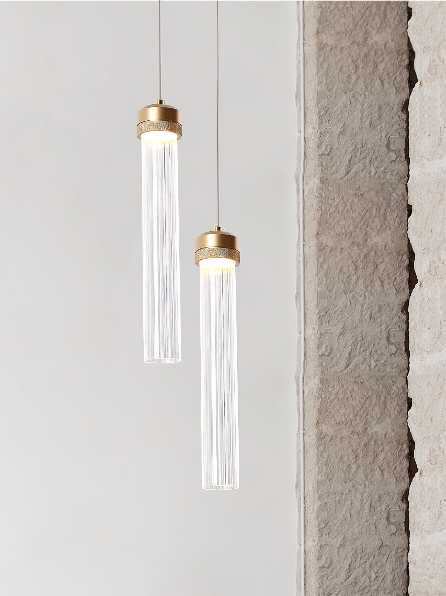 Fluted Tube Pendant Light