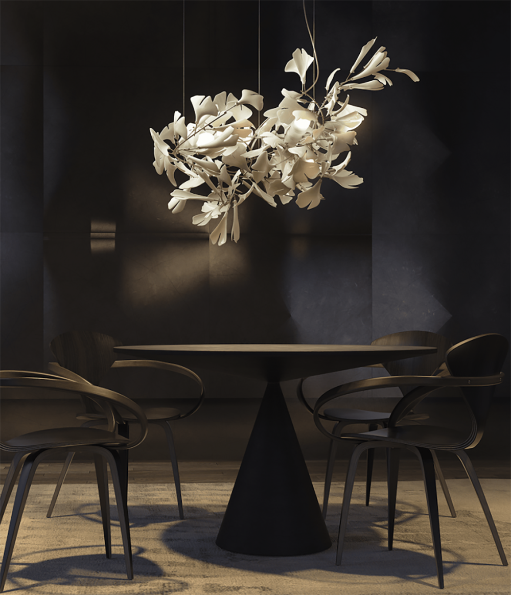 Gingko-Kronleuchter A