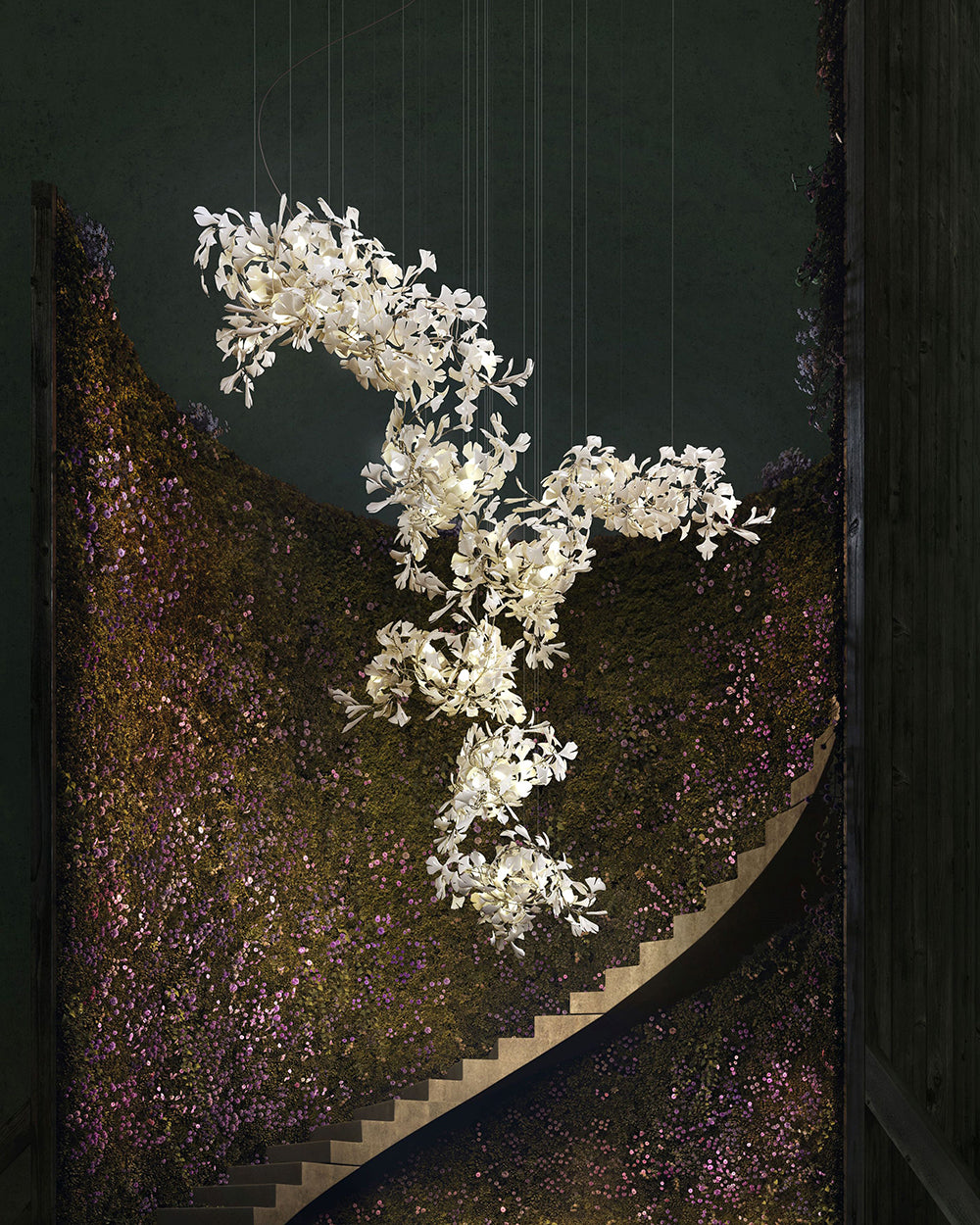 Gingko-Kronleuchter A