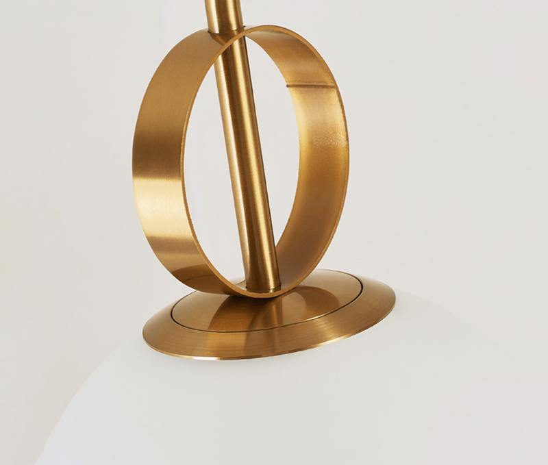 Glass ball pendant lamp