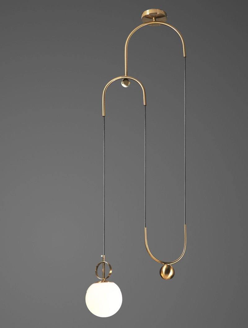 Glass ball pendant lamp