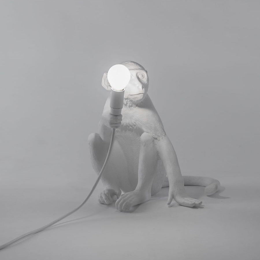 Monkey Resin Table Lamp