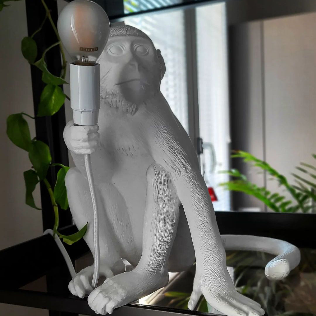 Monkey Resin Table Lamp