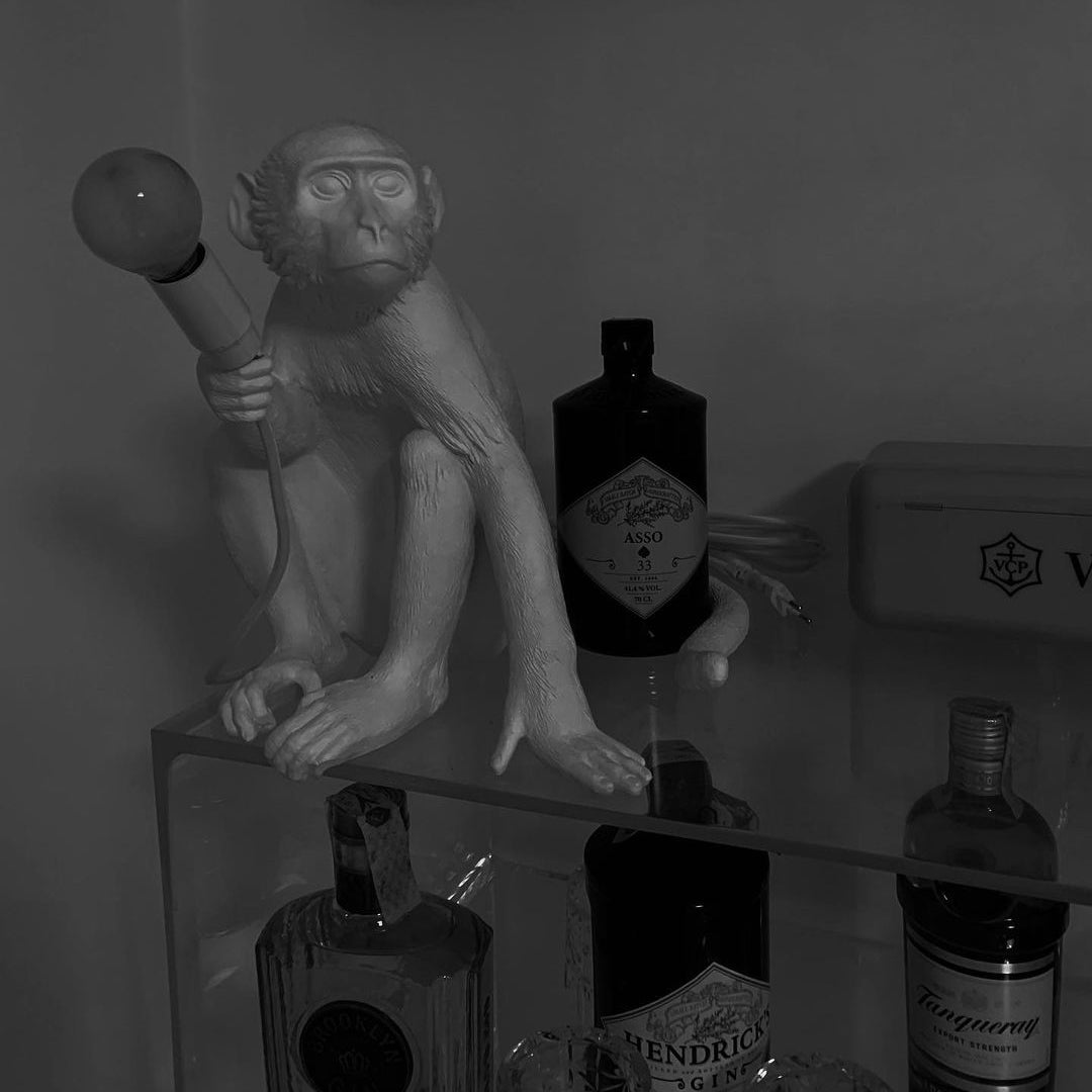 Monkey Resin Table Lamp