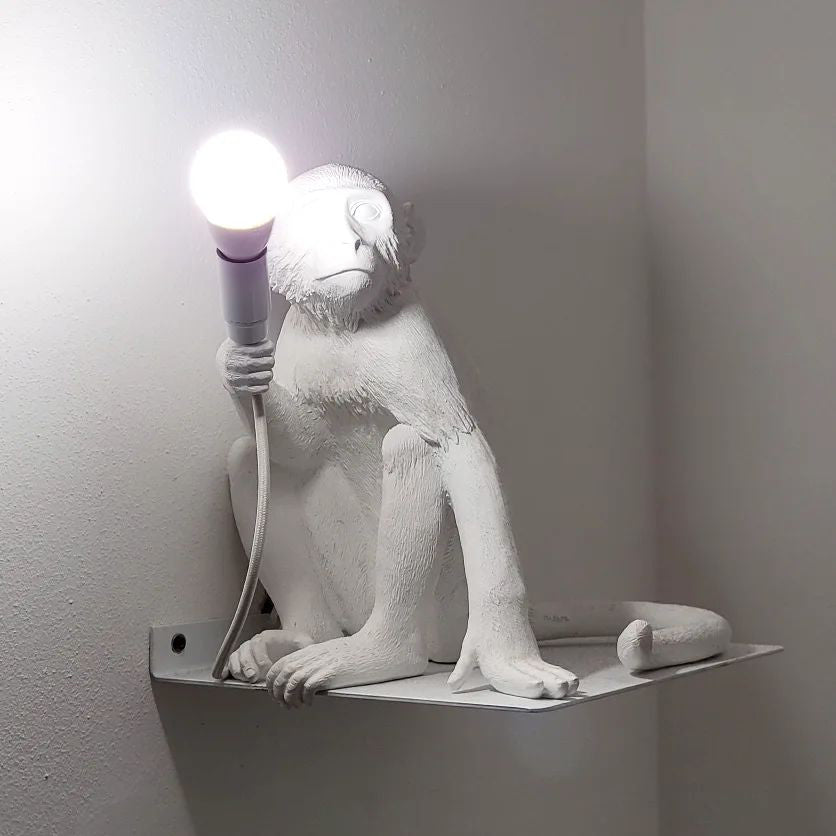 Monkey Resin Table Lamp
