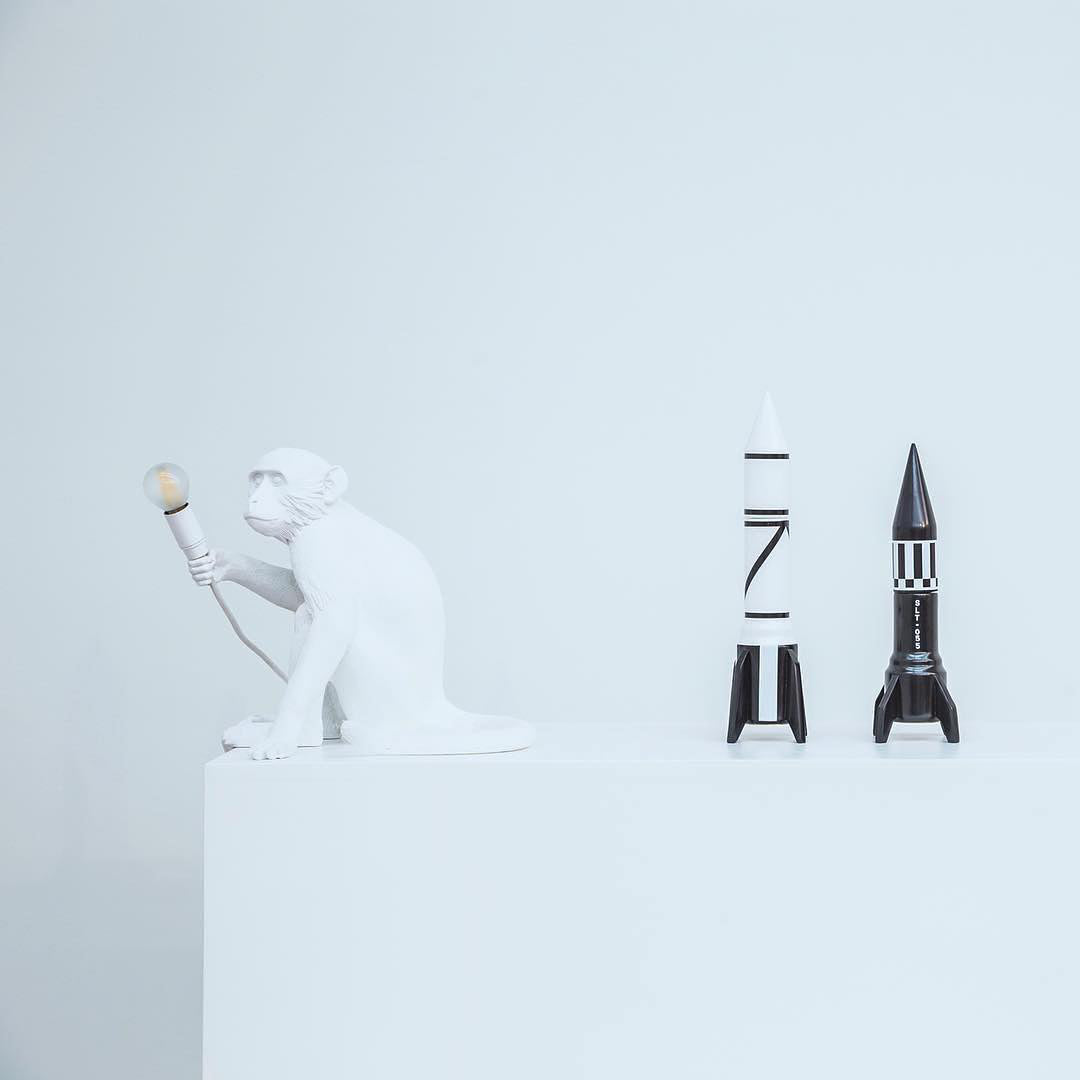 Monkey Resin Table Lamp