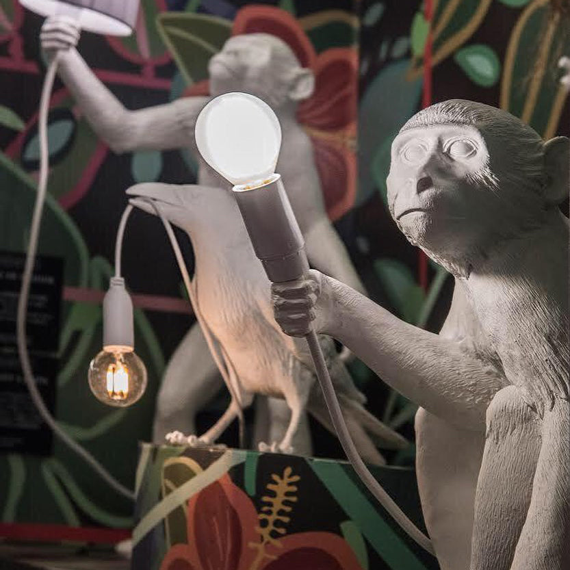 Monkey Resin Table Lamp